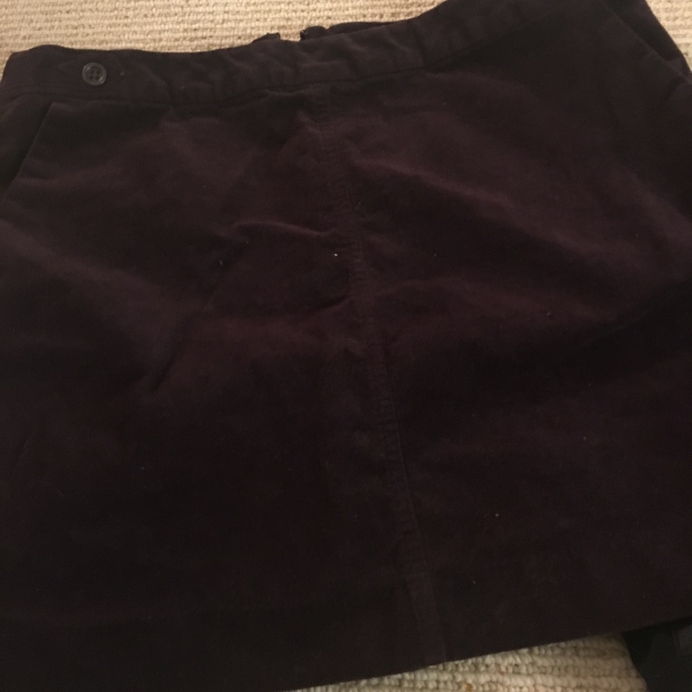 Purple cord mini skirt